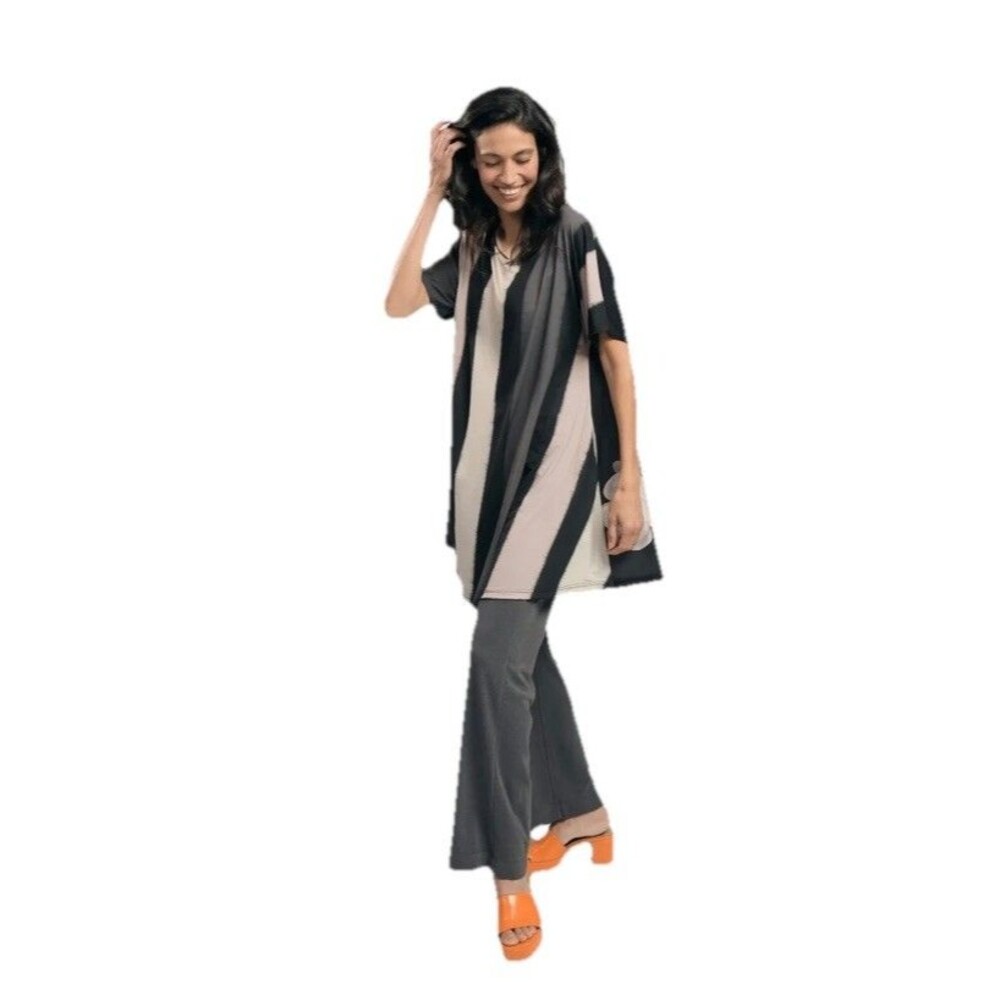 Alembika Essential Straight Leg Pants NWT Charcoal Pull On Size US 16-18